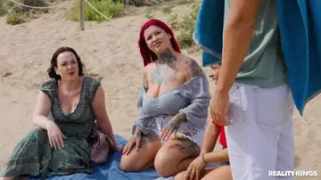 Sabien DeMonia – Busty Redhead BBW Gives a Titjob and Takes Double Penetration Outdoors