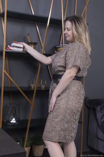 Blonde BBW Strips Out of Her Dress and Uses a Dildo