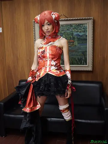 Megu Memezawa – Busty Asian Redhead in Costume Sucks Cock After Fingering