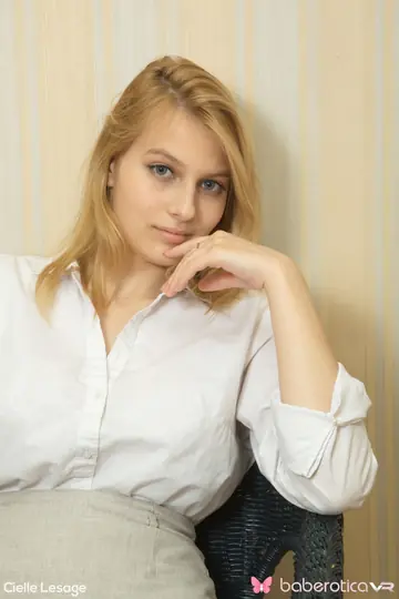 European Babe with Big Natural Tits Spreads Her Ass in a Skirt