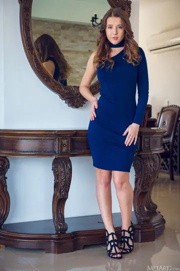 Sybil A Kailena – Slim European Brunette Strips Out of Her Skirt and Heels