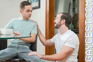 Twink Takes Bareback Doggy Style from Older Man