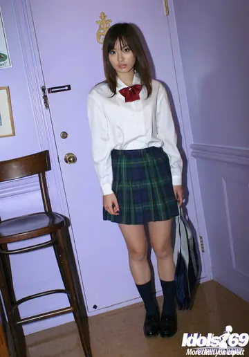 Japanese Woman Strips Out of Her Uniform and Lingerie
