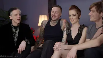 Jeze Belle – Short-Haired Blonde in a Threesome Takes Anal and Gives Head