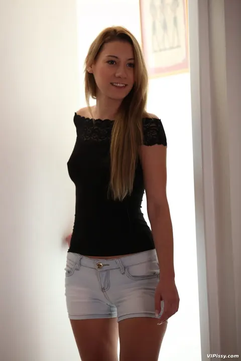 Aika May: Two Czech Lesbians Fuck with a Strapon and Piss in the Bathroom – photo 3 of 20