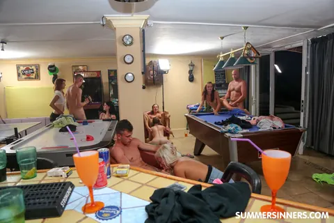Alice Nice: Thick Czech Redhead and Blonde Suck Multiple Cocks at a Party – photo 18 of 21