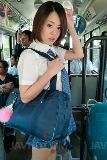 Hairy Japanese Woman Groped and Fucked on Public Bus