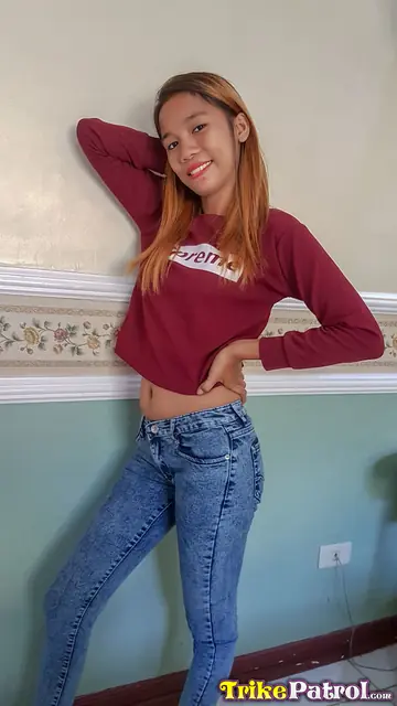 Asian Woman in Lingerie and Jeans Sucks, Fucks and Takes His Load