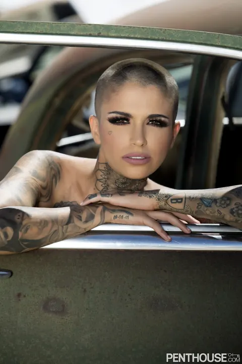 Leigh Raven: Tattooed Brunette with Small Tits Poses Nude Outdoors – photo 13 of 20