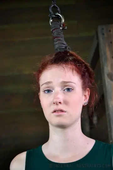 Pale Redhead Endures Bondage and Spreads Her Pussy