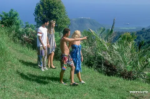 Busty Blonde MILF Takes Double Penetration Outdoors – photo 3 of 12