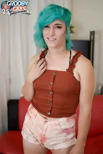 Trans Woman Stands Nude and Plays with a Dildo