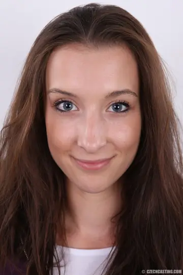 Czech Brunette Strips Out of Her Jeans and Lingerie on a Chair