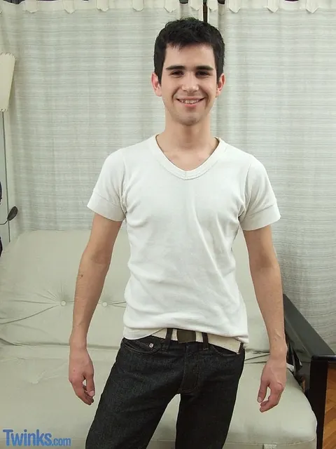 Hairy Guy Jerks Off on the Sofa Until He Cums – photo 1 of 21
