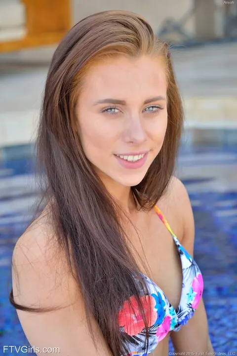 Anya Olsen: Tattooed Mature Brunette Removes Her Bikini for Anal Dildo by the Pool – photo 1 of 20