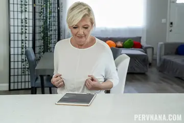 Busty MILF Sucks Cock and Takes a Cumshot