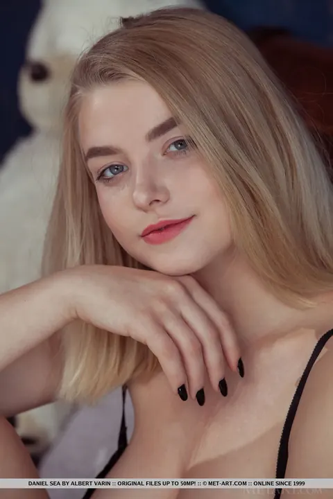 Daniel Sea: Blonde European Spreads Her Legs Wide – photo 1 of 18