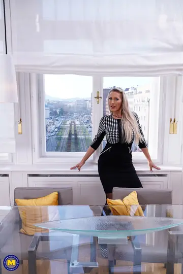 Lana Vegas – German MILF in a Skirt and Glasses Teases Her Partner