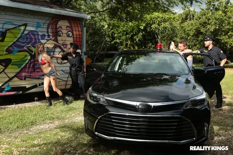 Carolina Sweets: Petite Blonde in a Bikini Gets Fucked Outdoors by Cop and Takes a Facial – photo 13 of 21