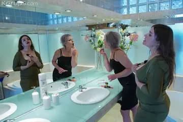 Eveline Magic – Two European MILFs Pose Nude Showing Their Natural Tits and Tattoos