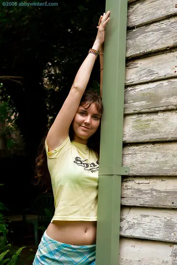 Slim Petite Amateur Strips and Spreads Her Hairy Pussy Outdoors