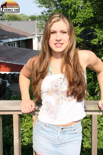 Trans Woman Undresses and Sunbathes Nude on the Balcony