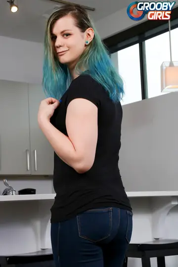 Hairy Trans Woman Undresses Out of Her Jeans