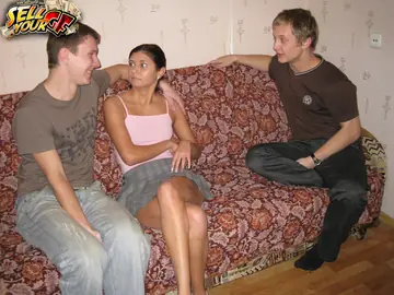 Margarita Salazar – European Brunette Undresses for Stranger and Kisses Him