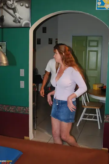 Dee Delmar – Mature Redhead Bends Over a Chair for Anal and a Facial