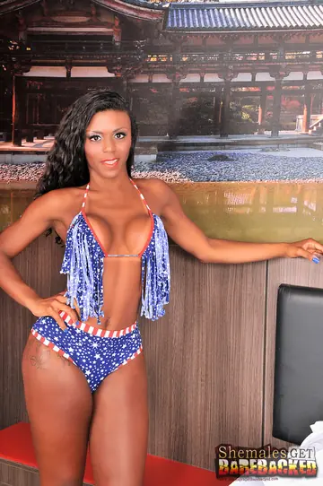 Brazilian Trans Woman Sucks Cock and Takes It Bareback