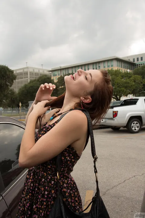 Jessica Marco: Petite Redhead Strips and Fingers Herself in Public – photo 12 of 12