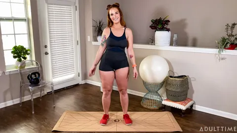 Siri Dahl: Curvy Redhead MILF Strips Out of Her Yoga Pants and Masturbates on Mat – photo 1 of 20