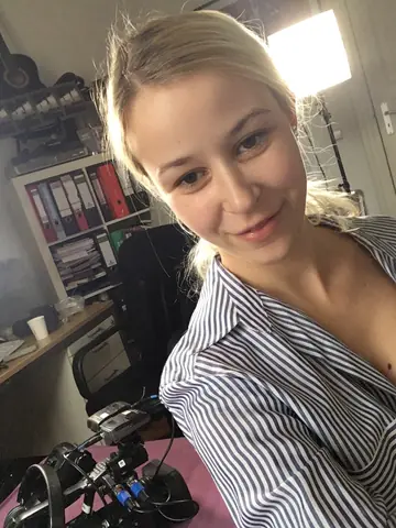 Blonde Amateur Strips to Panties for a Bedroom Selfie
