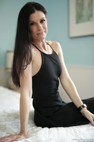 India Summer – Brunette MILF Strips Out of Her Skirt and Heels and Shows Tattoo