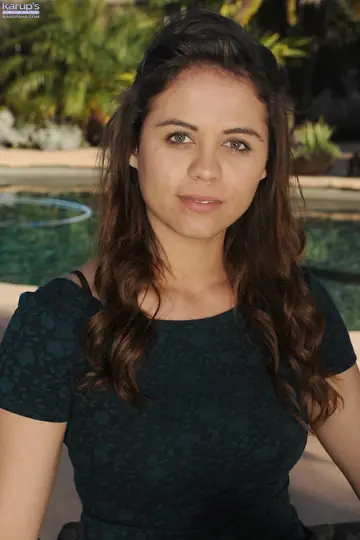 Blair Summers – Curly Latina Strips Out of Her Dress and Heels by the Pool