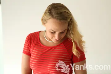 Kim Cums – Blonde Slips Off Her Panties and Rubs Her Pierced Pussy