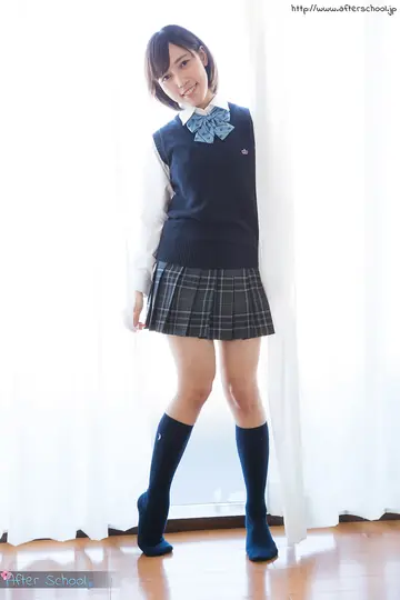 Reina Fujikawa – Slim Japanese Babe with Big Tits Flashes Skirt and Pantyhose