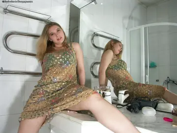 BBW with Big Tits Undresses and Fingers Her Pussy in the Bathroom