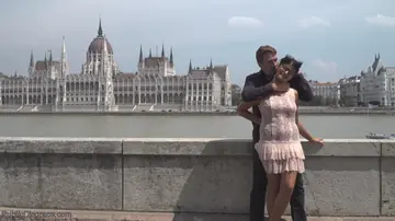 Angelina Wild – Hungarian Brunette in Glasses Endures Public Bondage and Group Sex