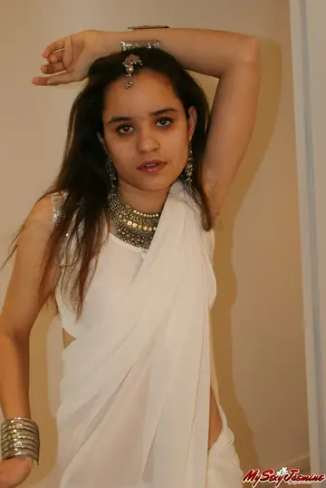 Jasmine Mathur – Asian Brunette in Panties Shows Her Small Natural Tits