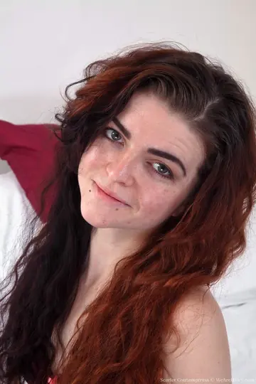 Scarlet Contemptress – Brunette in Lingerie Spreads Her Hairy Pussy and Ass