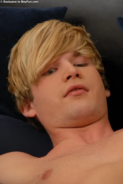 Blonde Guy Strips and Masturbates Until He Cums – photo 1 of 21
