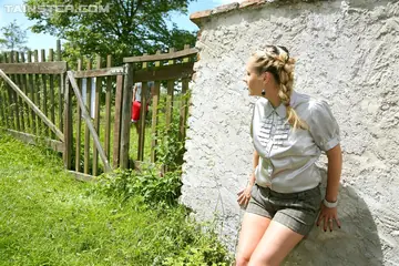 Zuzana Z – Blonde MILF in Shorts Has Anal Sex and Pisses Outdoors