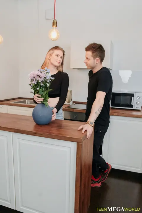 Petite Russian Woman Gets Fucked Doggy Style in the Kitchen – photo 1 of 20