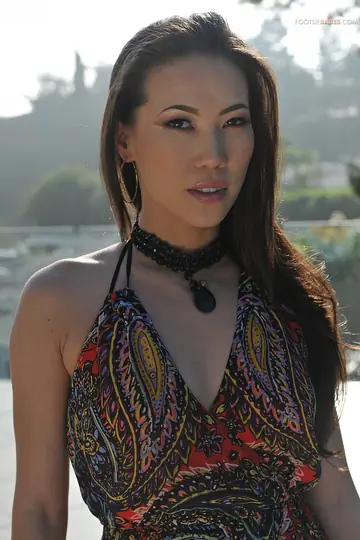 Kalina Ryu – Asian Brunette Gives a Footjob Then Gets Fucked Doggy Style