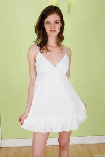 Anna Skye – Skinny Redhead Strips Out of Her Dress for a Blowjob and a Facial