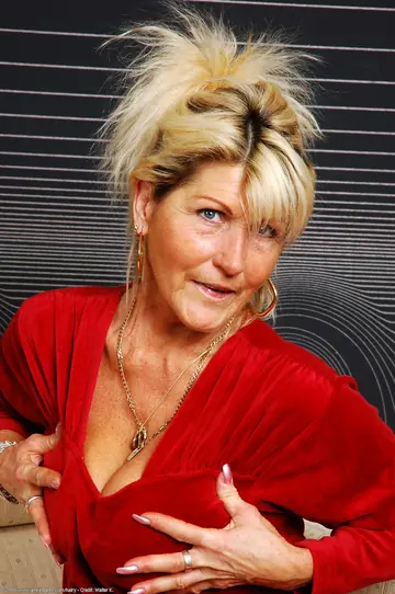 Blonde MILF Undresses to Show Her Hairy Pussy