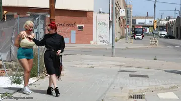 Mz Berlin – Busty Spanish MILF Bound and Fucked Anally in Public