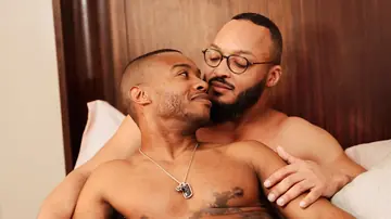 European Men Kiss and Cuddle Before a Group Fuck