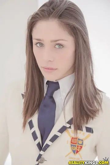 Anna Morna – Tall Brunette in Uniform Gives POV Blowjob